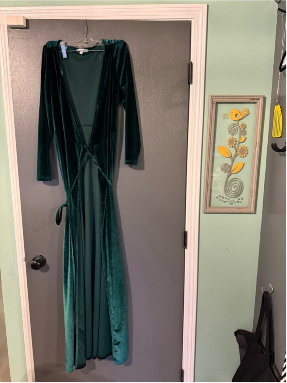 Women's BALTICBØRN Green Velvet Maxi Dress S